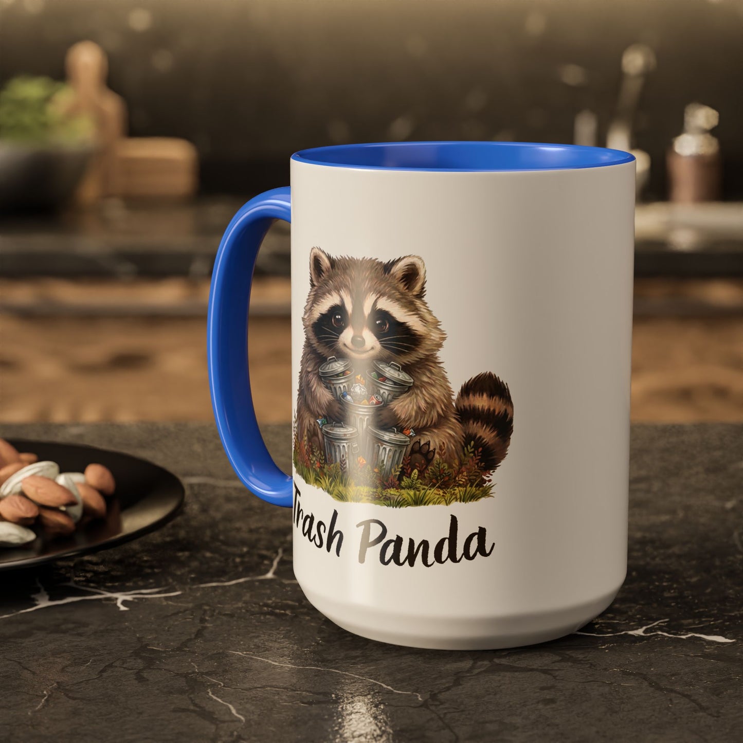 Racoon (Trash Panda) Hug Coffee Mug | Cute Racoon Forest Animal Accent Mug (11oz / 15oz)