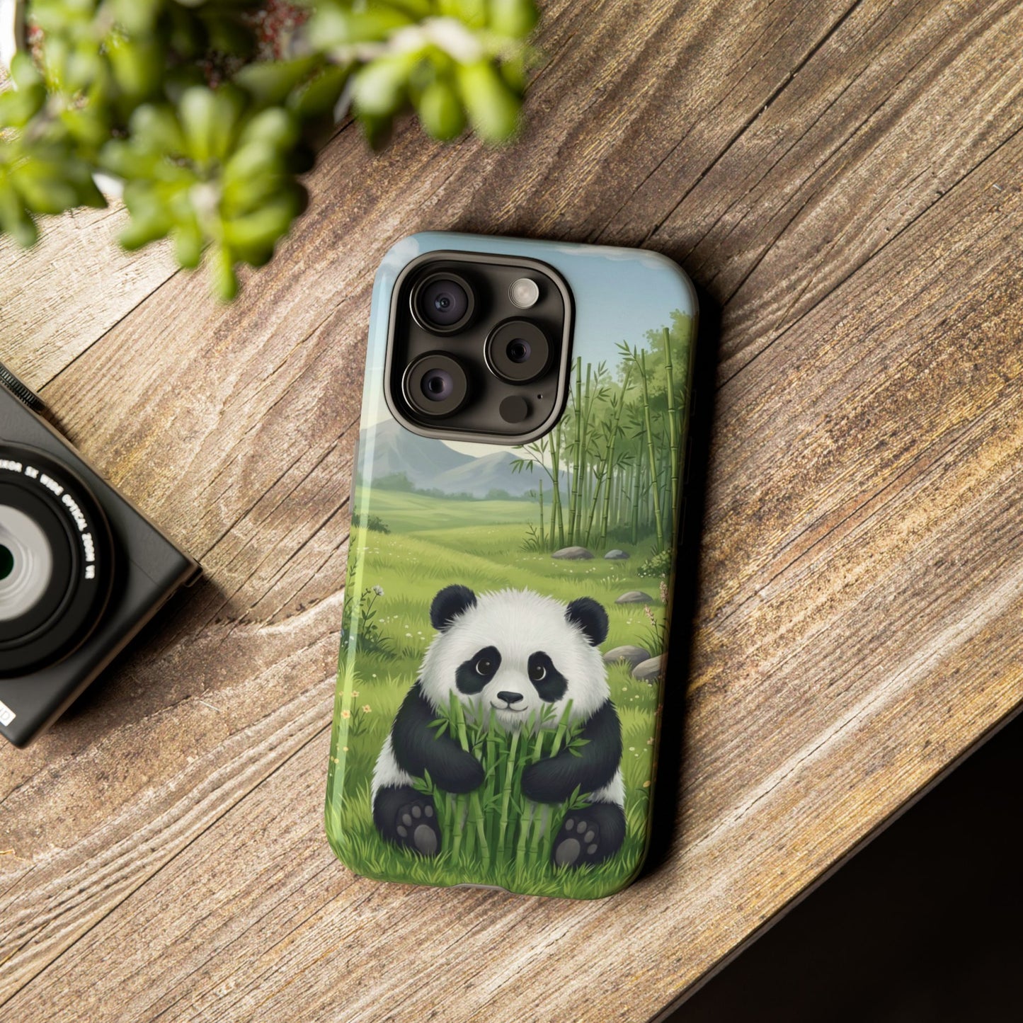 IPhone Phone Case — Cute Bamboo-Loving Panda Protective Cover