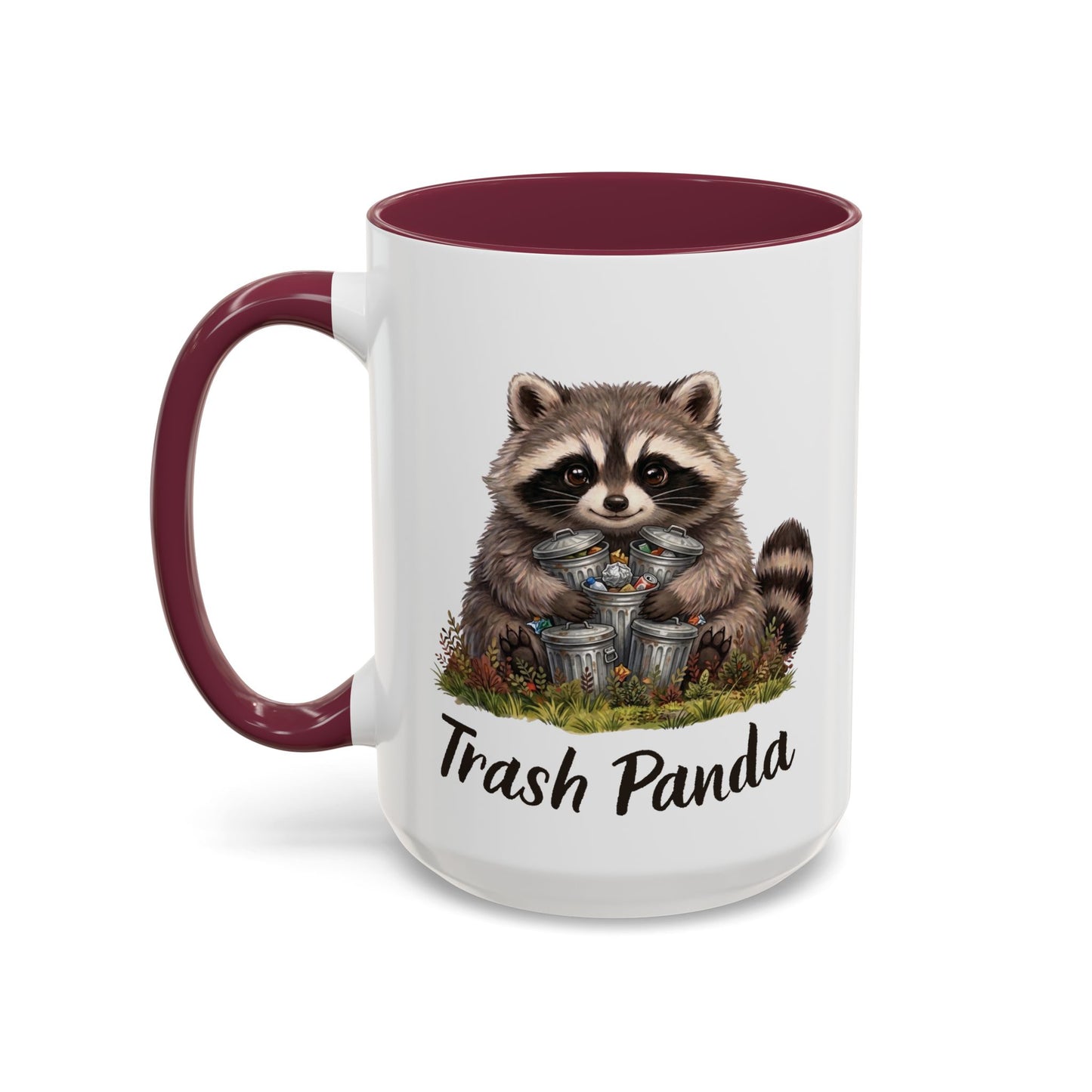 Racoon (Trash Panda) Hug Coffee Mug | Cute Racoon Forest Animal Accent Mug (11oz / 15oz)