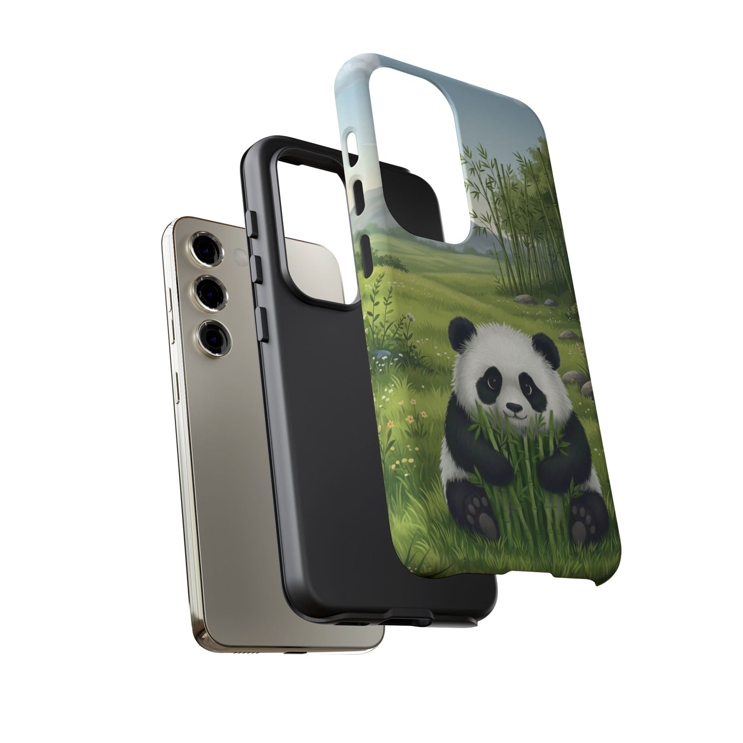 Samsung Galaxy Phone Case — Cute Bamboo-Loving Panda Protective Cover