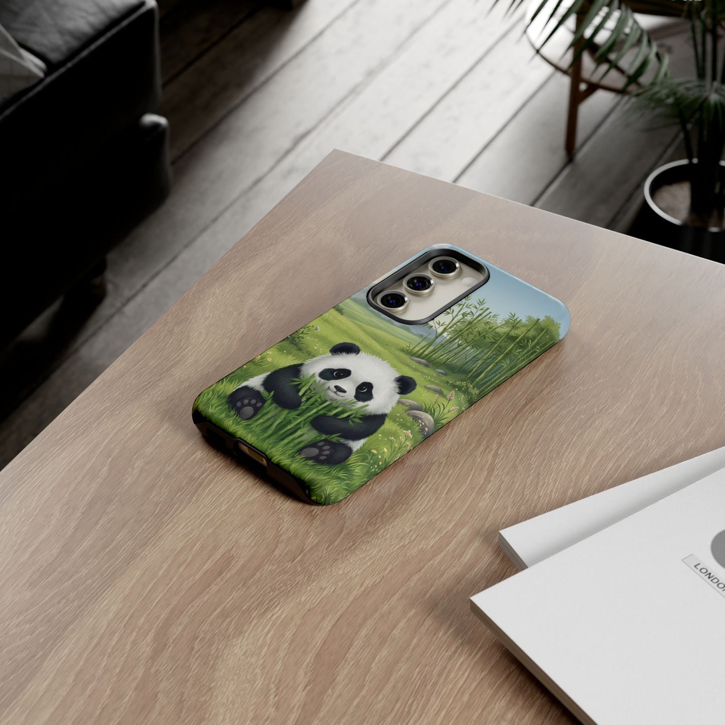 Samsung Galaxy Phone Case — Cute Bamboo-Loving Panda Protective Cover