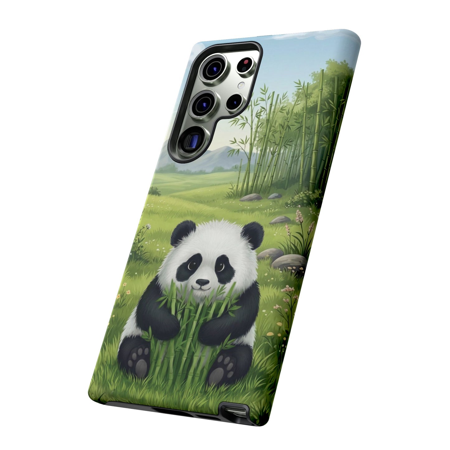 Samsung Galaxy Phone Case — Cute Bamboo-Loving Panda Protective Cover