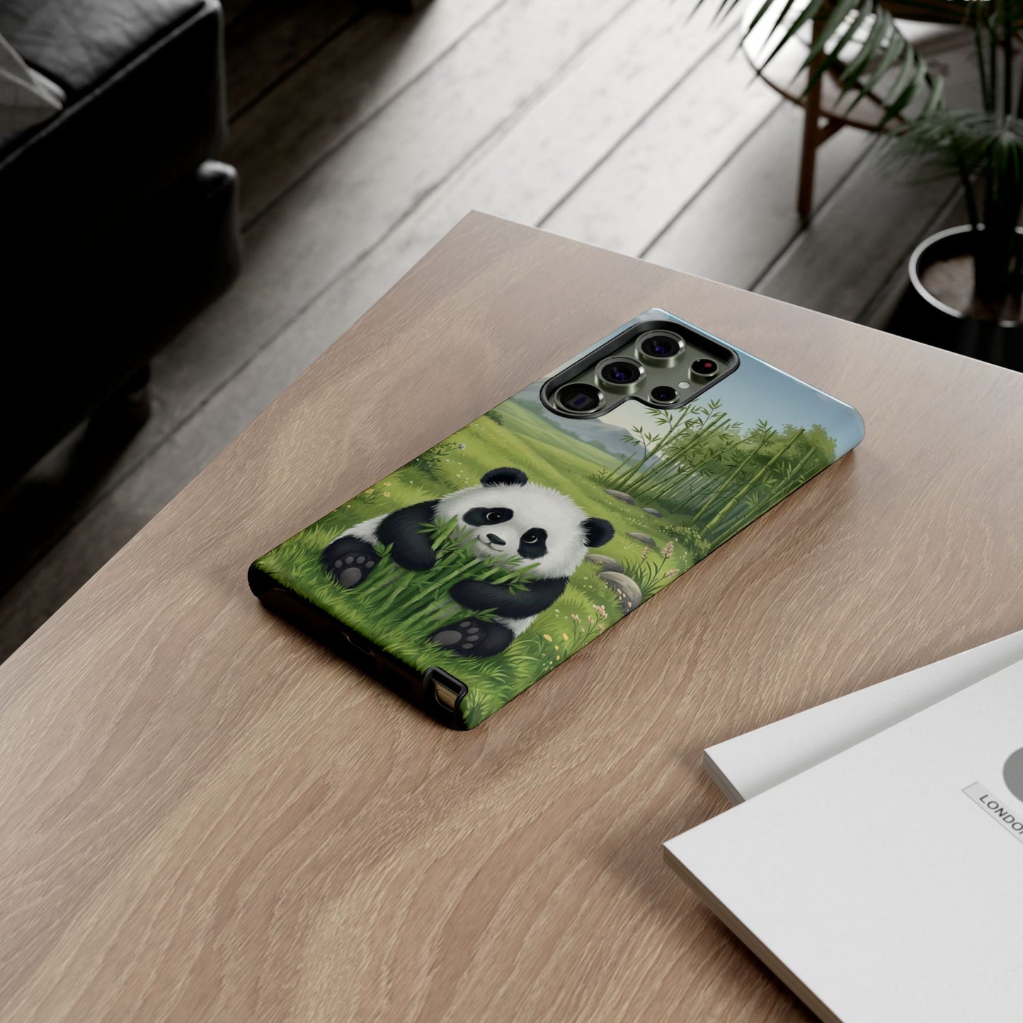 Samsung Galaxy Phone Case — Cute Bamboo-Loving Panda Protective Cover