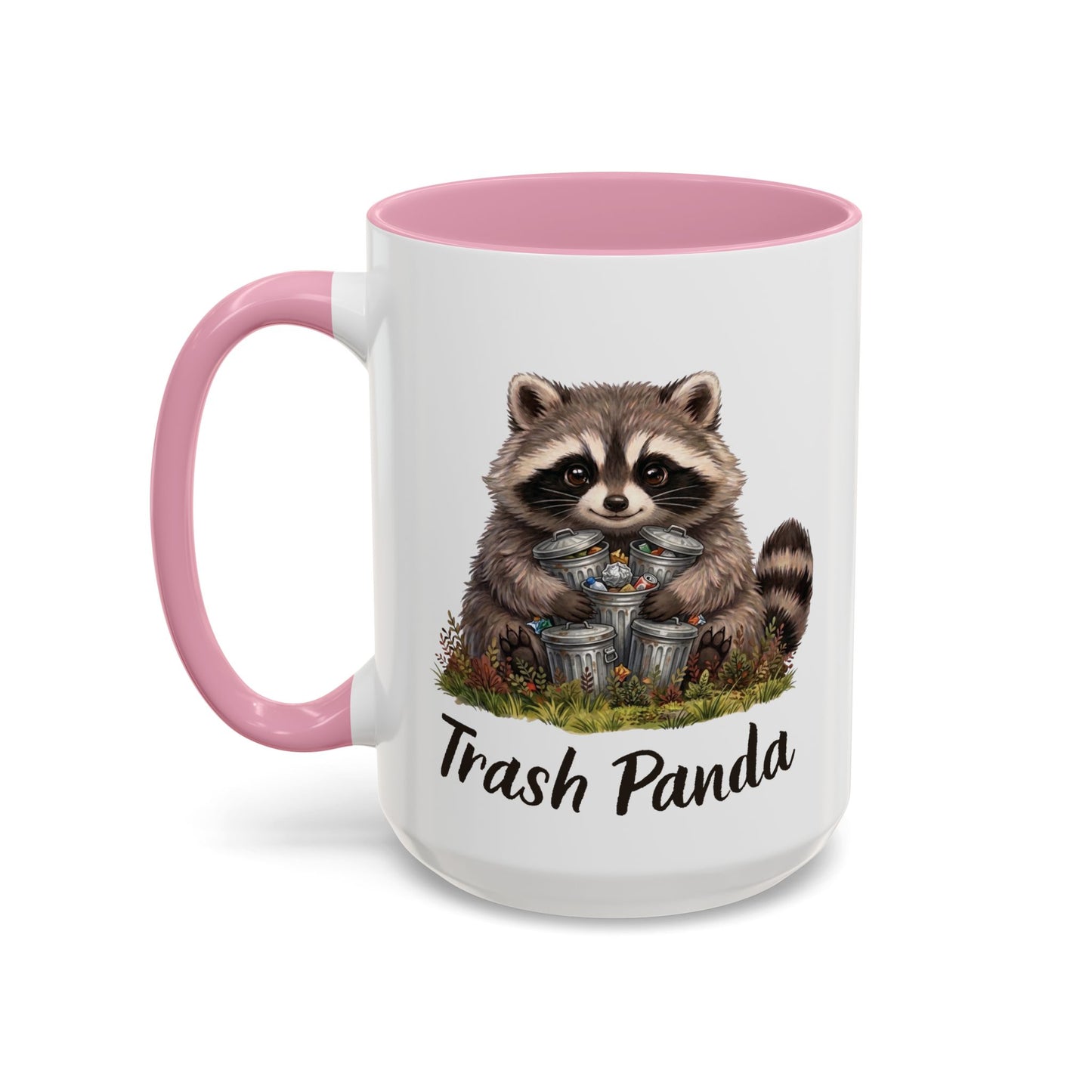 Racoon (Trash Panda) Hug Coffee Mug | Cute Racoon Forest Animal Accent Mug (11oz / 15oz)