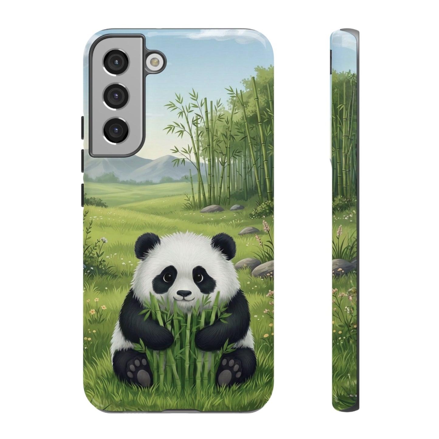Samsung Galaxy Phone Case — Cute Bamboo-Loving Panda Protective Cover