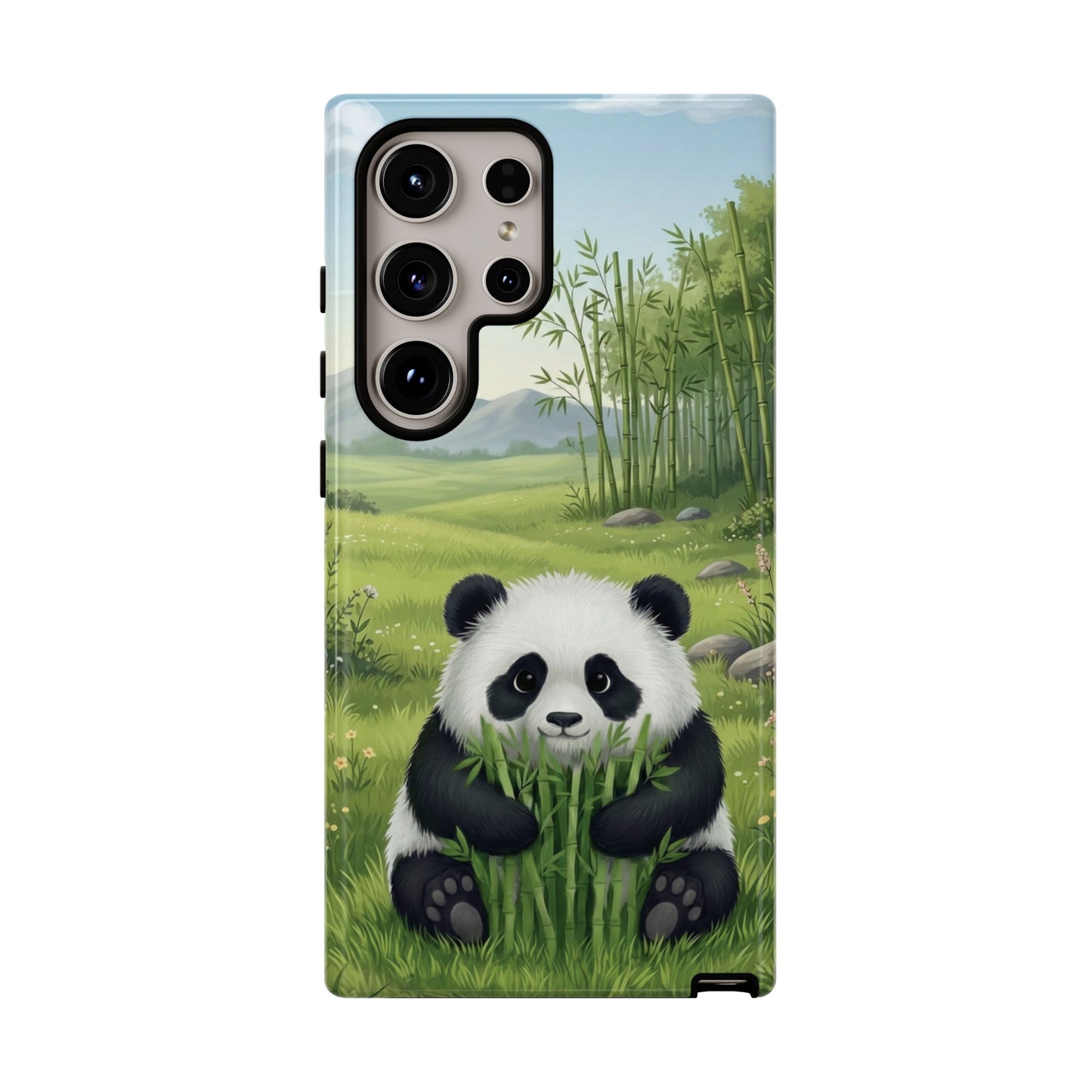 Samsung Galaxy Phone Case — Cute Bamboo-Loving Panda Protective Cover