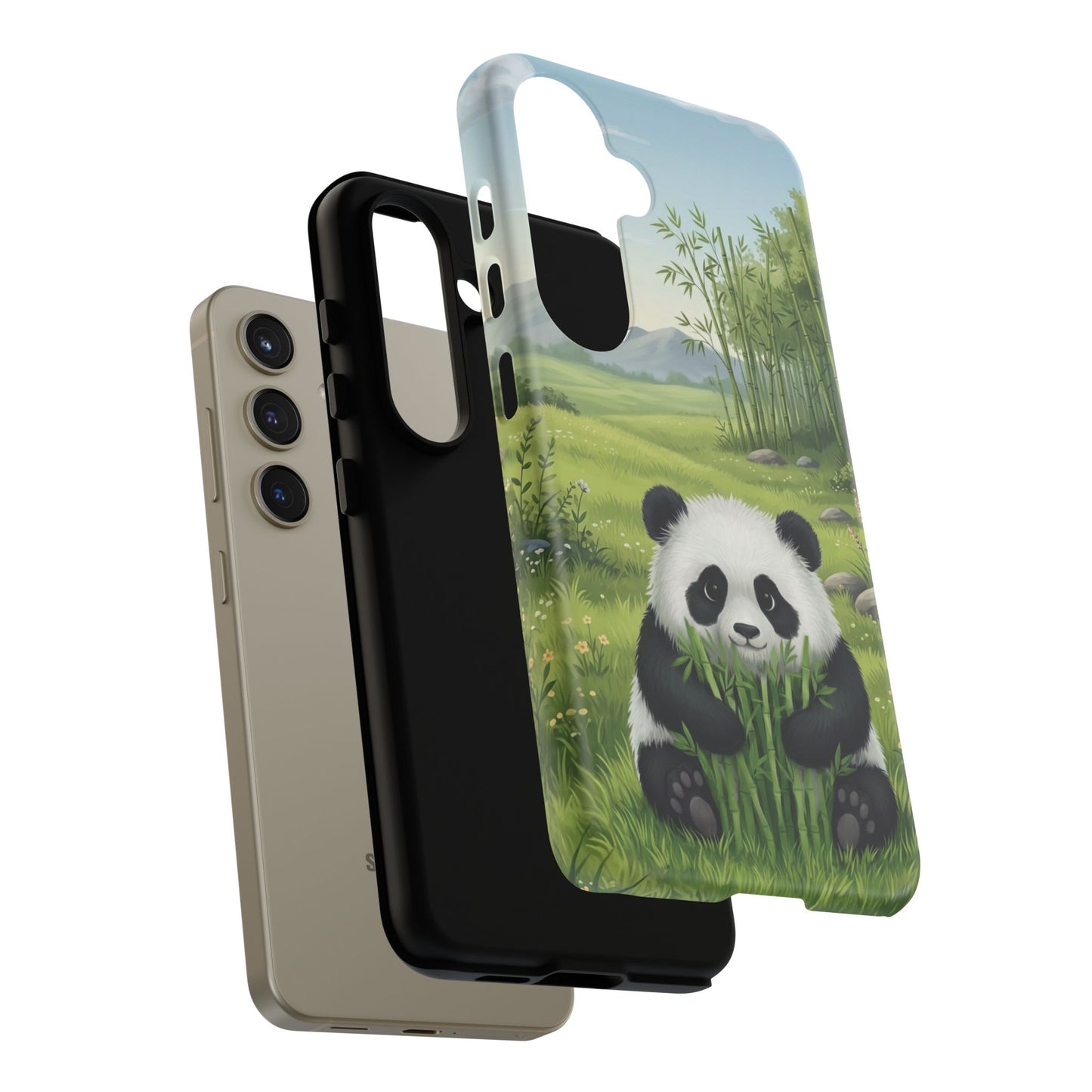 Samsung Galaxy Phone Case — Cute Bamboo-Loving Panda Protective Cover