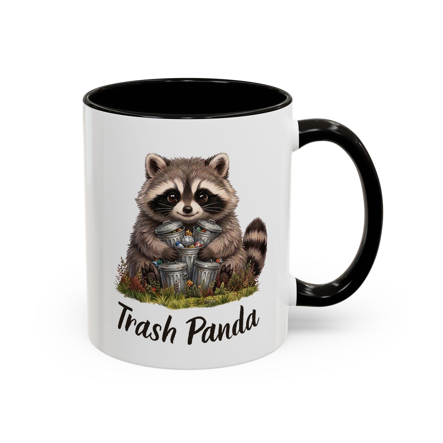 Racoon (Trash Panda) Hug Coffee Mug | Cute Racoon Forest Animal Accent Mug (11oz / 15oz)