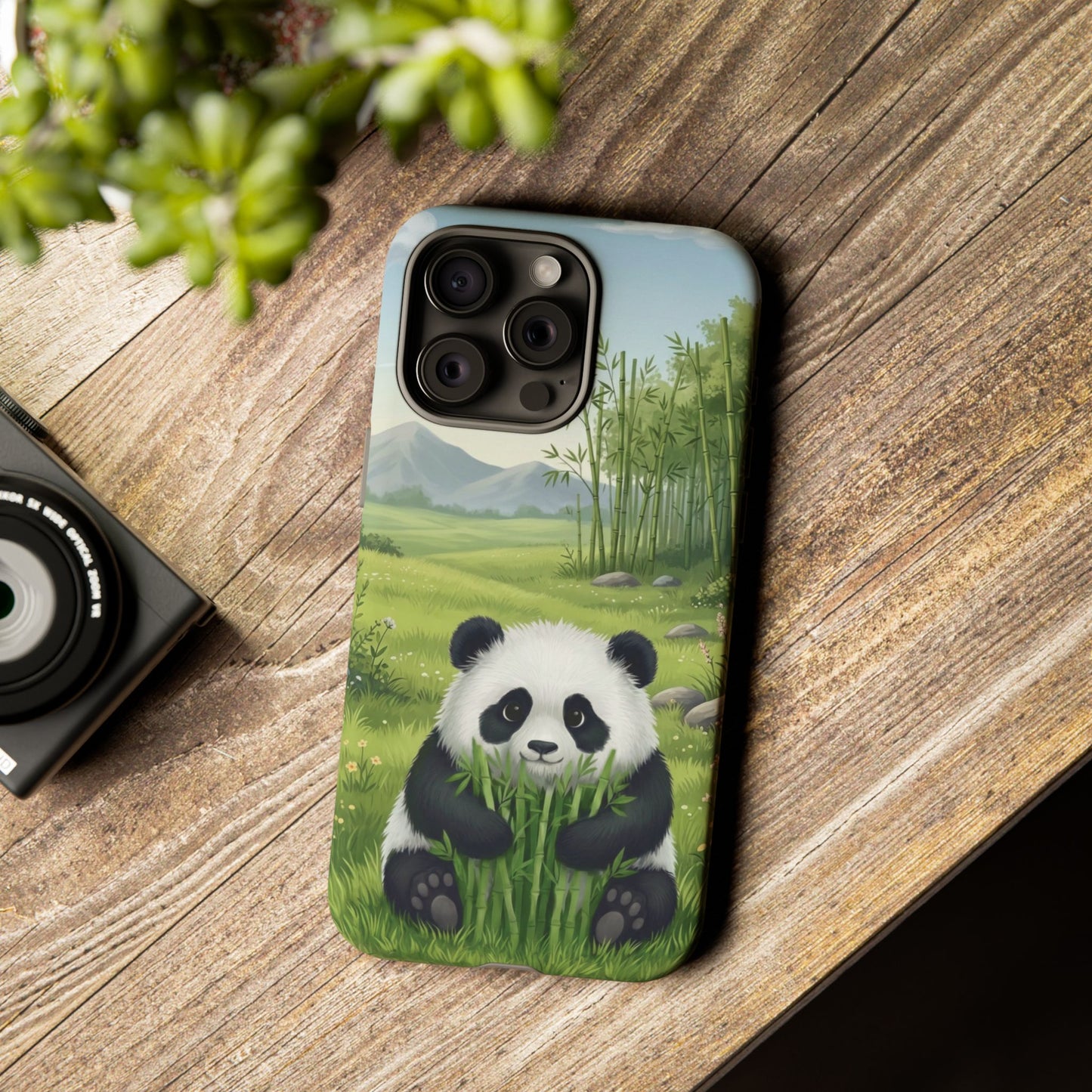 IPhone Phone Case — Cute Bamboo-Loving Panda Protective Cover