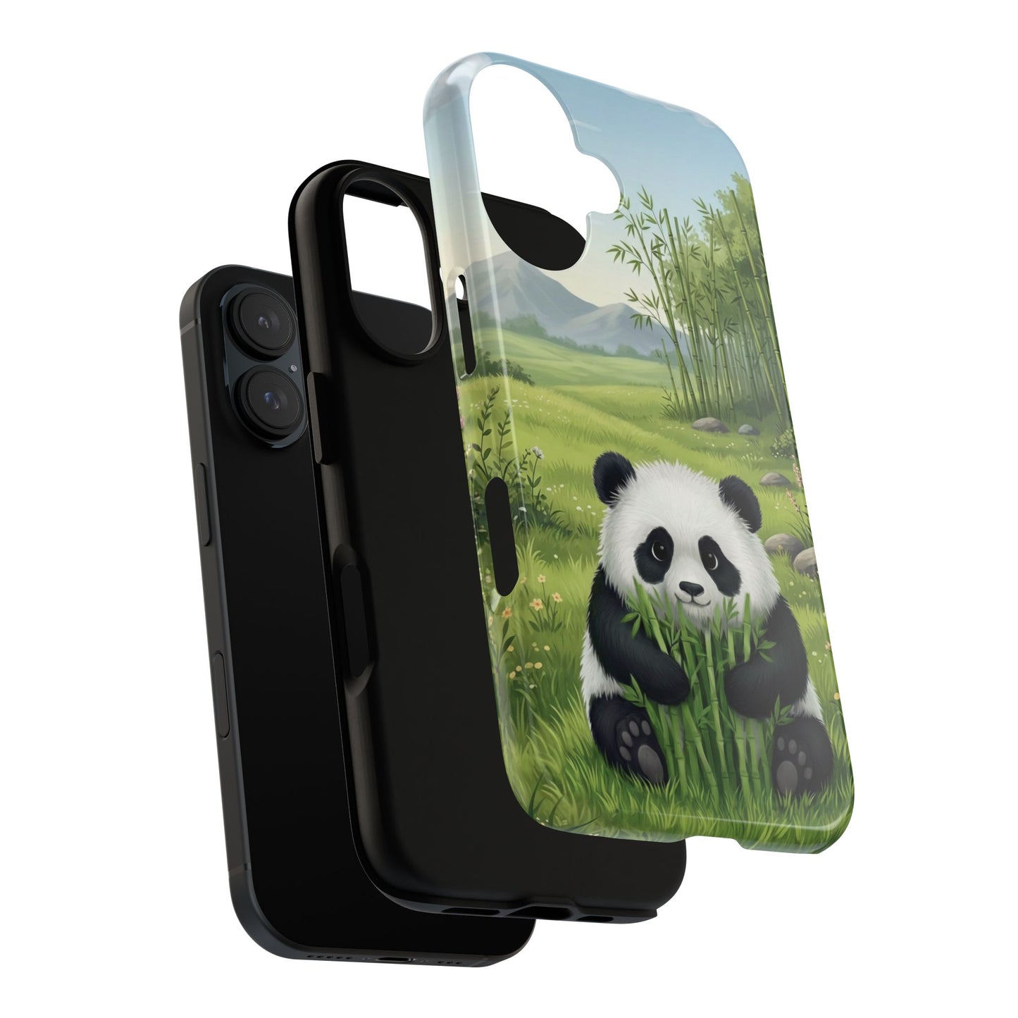 IPhone Phone Case — Cute Bamboo-Loving Panda Protective Cover