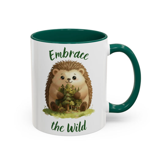 Coffee Mug — Hedgehog Hug Coffee Mug - Animal Accent Mug (11oz / 15oz)