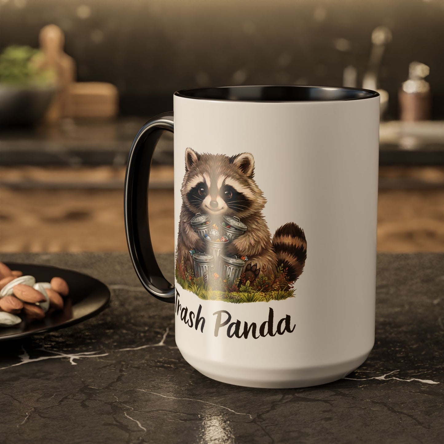 Racoon (Trash Panda) Hug Coffee Mug | Cute Racoon Forest Animal Accent Mug (11oz / 15oz)