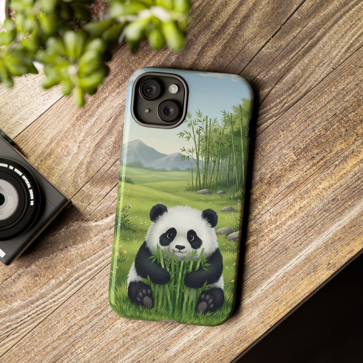 IPhone Phone Case — Cute Bamboo-Loving Panda Protective Cover