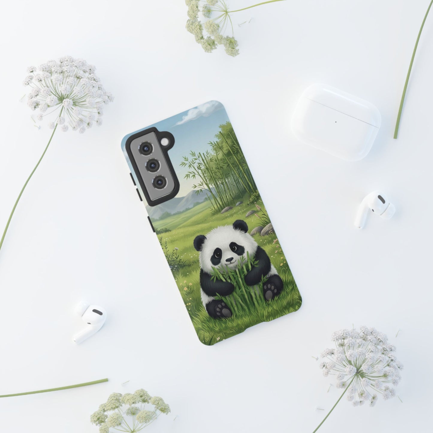 Samsung Galaxy Phone Case — Cute Bamboo-Loving Panda Protective Cover
