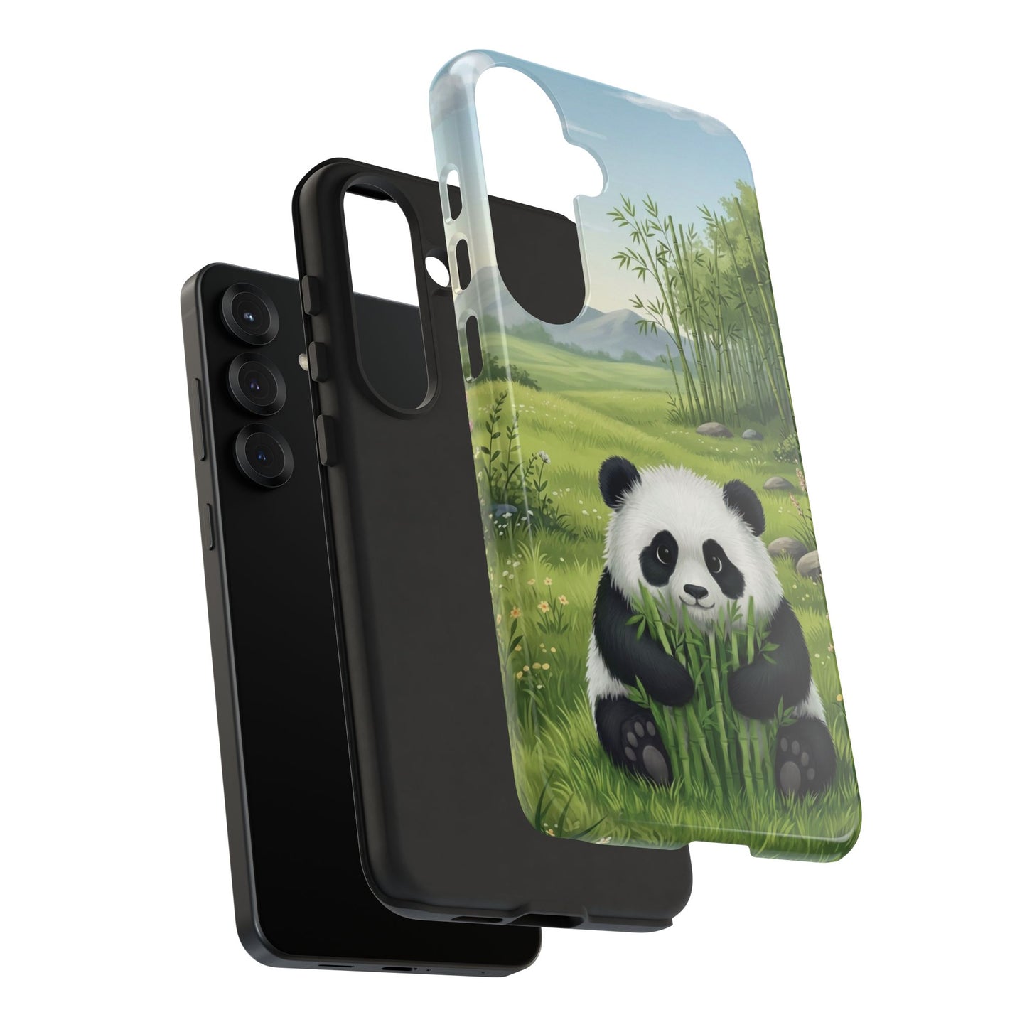 Samsung Galaxy Phone Case — Cute Bamboo-Loving Panda Protective Cover