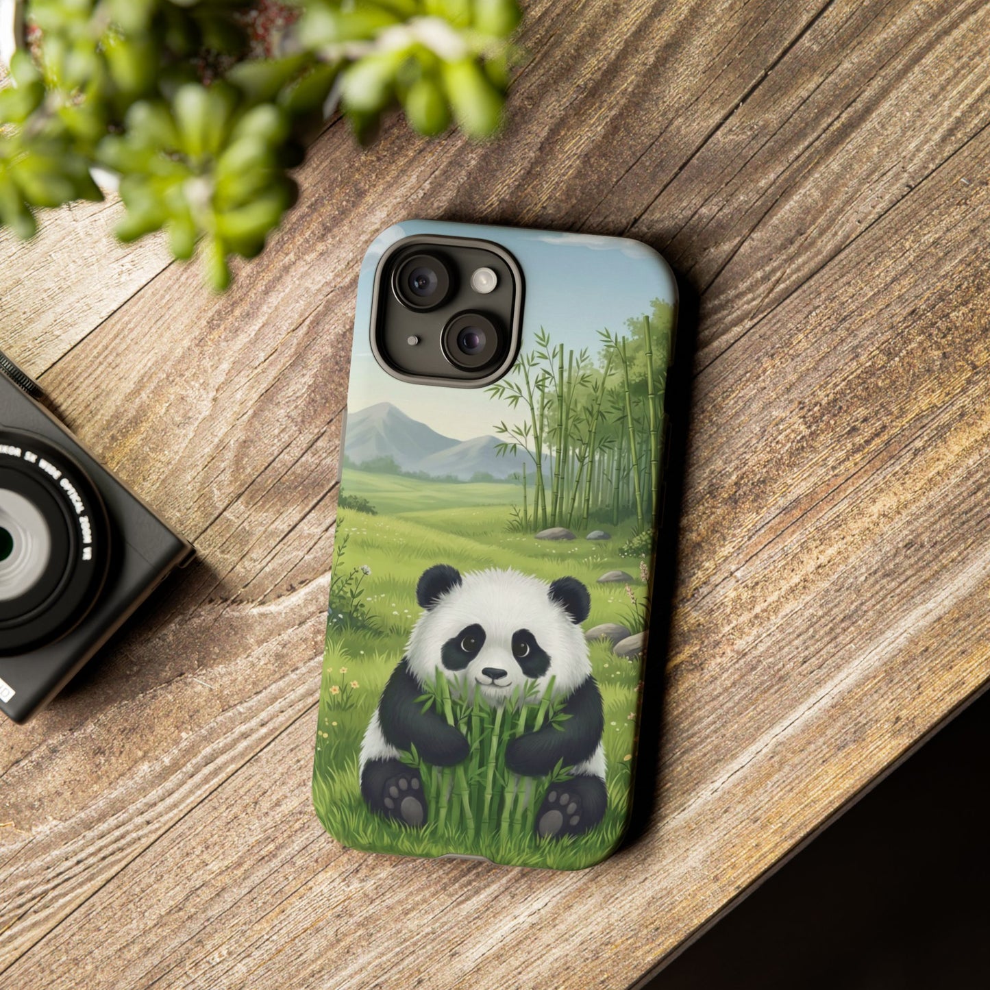 IPhone Phone Case — Cute Bamboo-Loving Panda Protective Cover