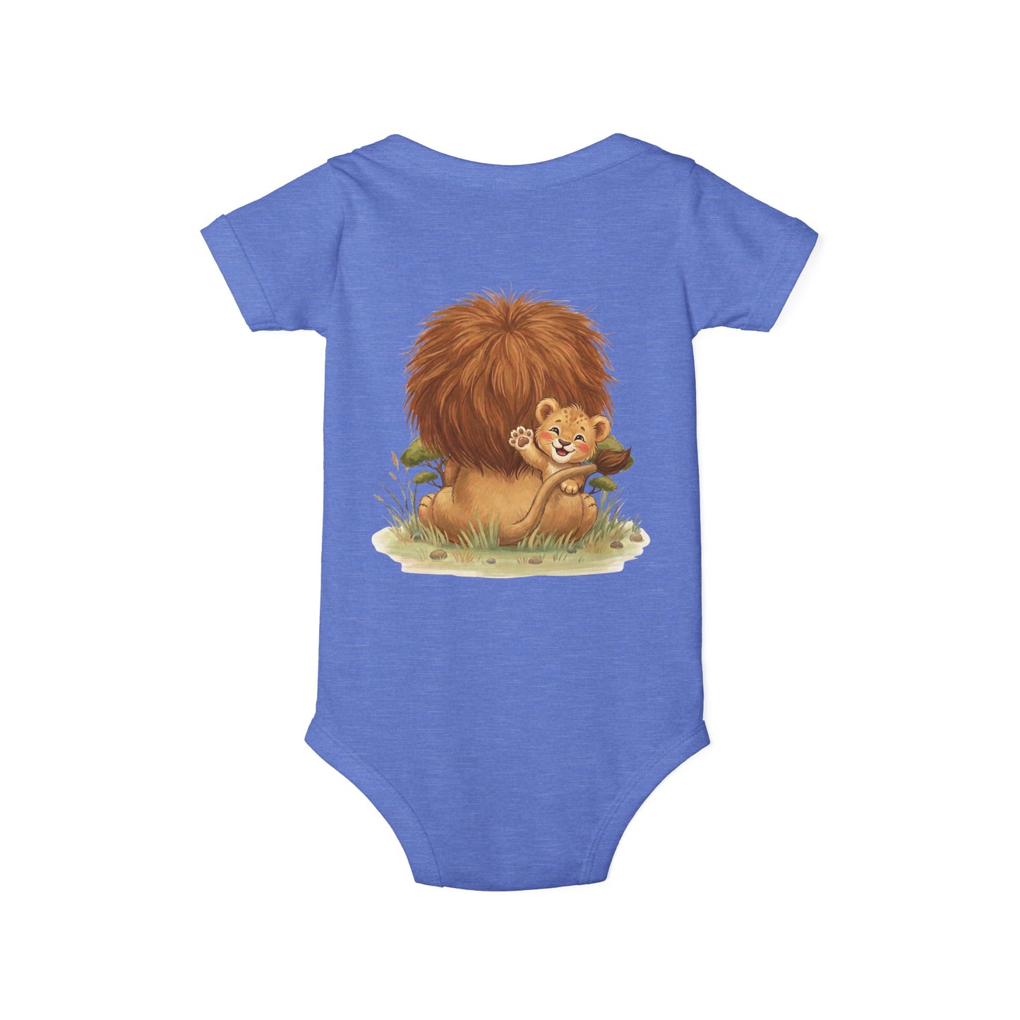 Cute Lion Onesie with Graphic on Front & Back | Embrace the Wild | Infant Jersey One Piece