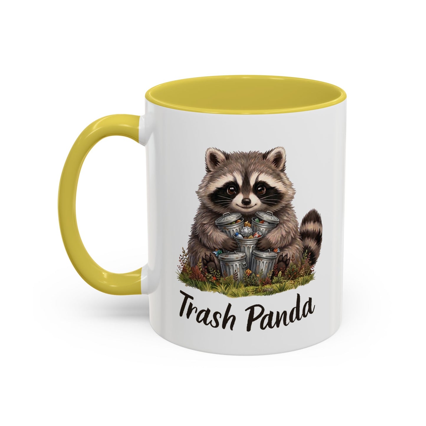 Racoon (Trash Panda) Hug Coffee Mug | Cute Racoon Forest Animal Accent Mug (11oz / 15oz)