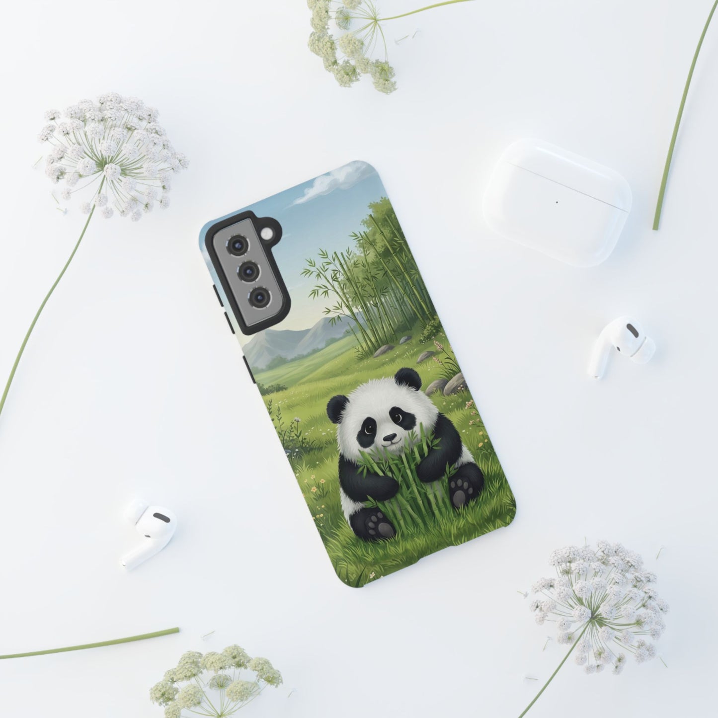 Samsung Galaxy Phone Case — Cute Bamboo-Loving Panda Protective Cover