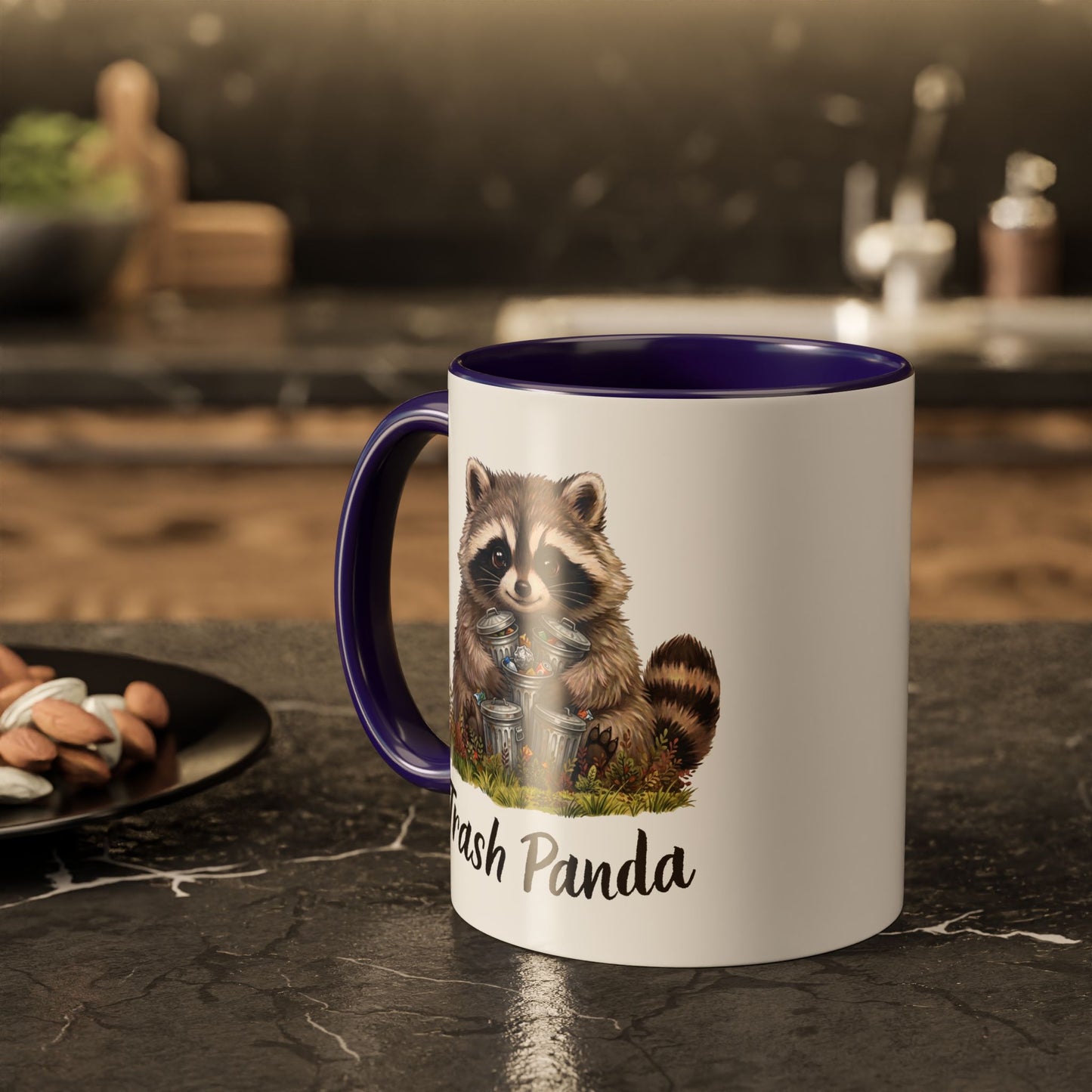 Racoon (Trash Panda) Hug Coffee Mug | Cute Racoon Forest Animal Accent Mug (11oz / 15oz)