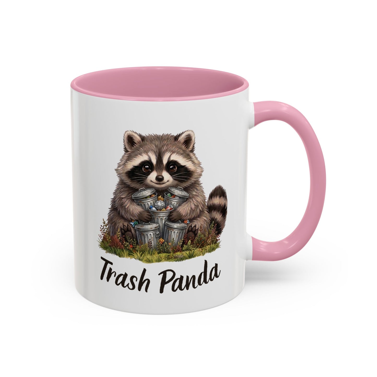 Racoon (Trash Panda) Hug Coffee Mug | Cute Racoon Forest Animal Accent Mug (11oz / 15oz)